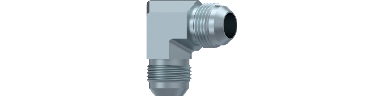 Adapteur coude 90° mâle JIC 37° x mâle JIC 37°