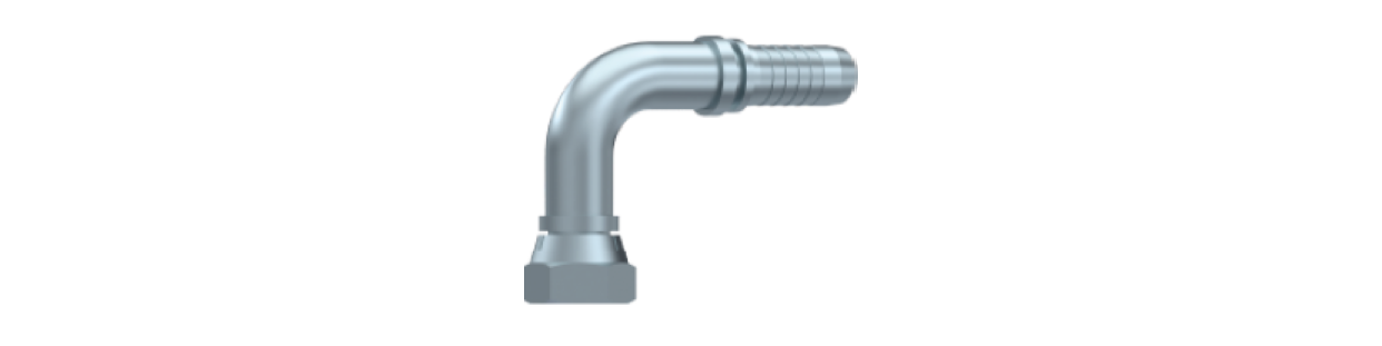 Raccord Hydraulique à Sertir Femelle 90° – FBSP BSPP – Cône 60° – Haute Pression