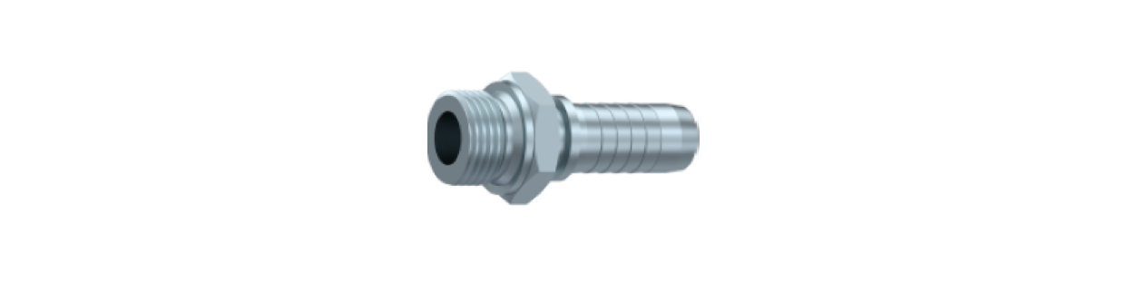 Embout à Sertir male MBSP Fond Plat – Filetage BSP Cylindrique – Raccord Hydraulique